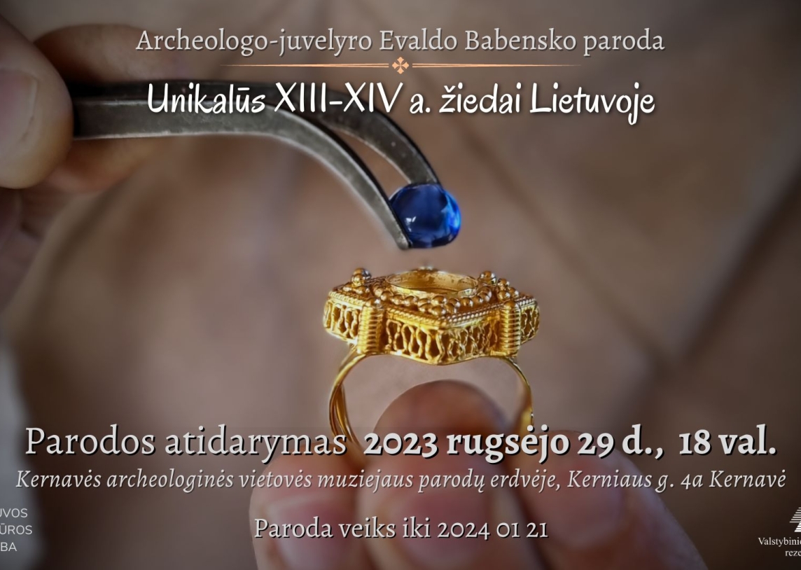 Kviečiame į parodos „Unikalūs XIII - XIV a. lietuviški žiedai“ atidarymą